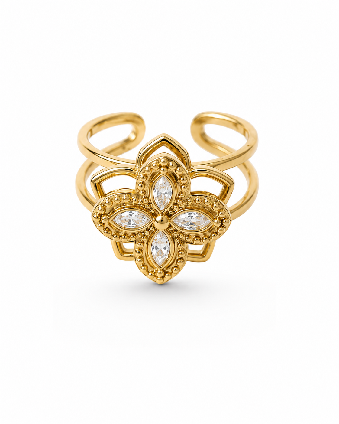 Bague Roséa — fleur mobile