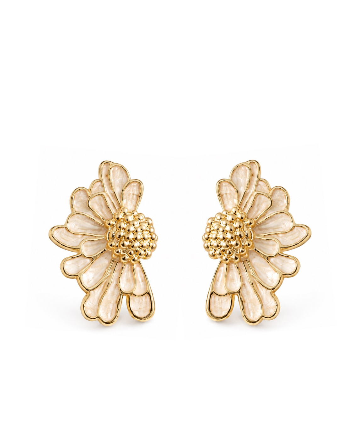 Boucles Pétale d'Ivoire